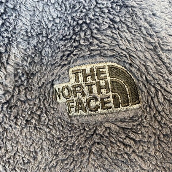 The North Face Womens Half-Zip Pullover Jacket Small Fuzzy Fleece Blue & Gray - Picture 7 of 13
